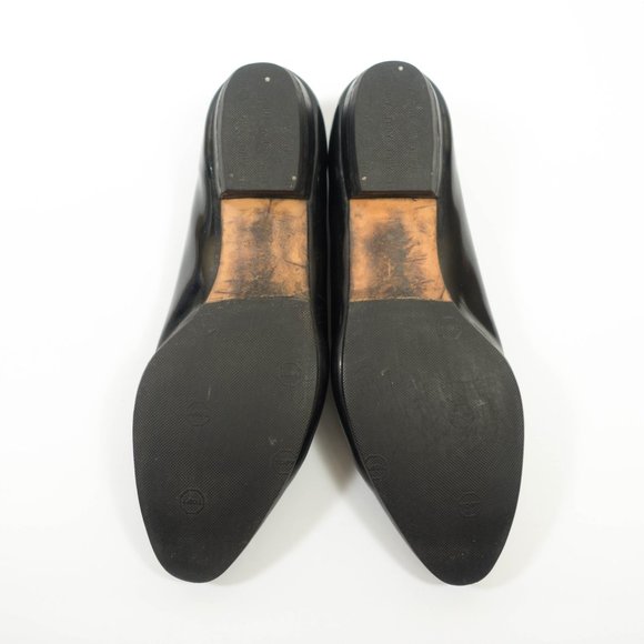 Salvatore Ferragamo Patent Leather Bow Flats - Women's Size 7 C Wide - Black - Picture 7 of 10